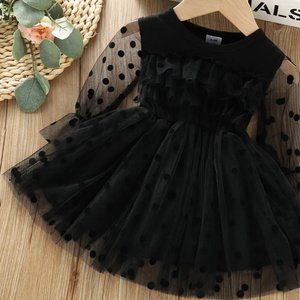 Girls cute polka dot mess dress
